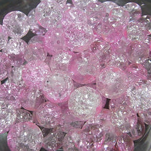 画像をギャラリービューアに読み込む, 【はんぱガラスビーズ】ガラスキャンディーミックスビーズ 約6-8mm ピンク(スプレーペイント)(約40グラム)
