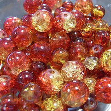 画像をギャラリービューアに読み込む, 【はんぱガラスビーズ】ガラスキャンディーミックスビーズ 約6-8mm ファイヤーオパール(スプレーペイント)(約40グラム)