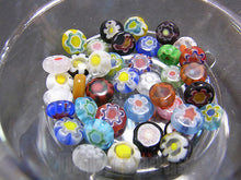 画像をギャラリービューアに読み込む, 【はんぱガラスビーズ】 和風ミルフィオリ フラットラウンドミックス 約6x3mm (約5g)