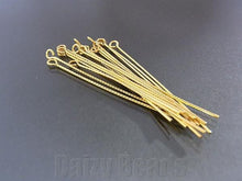 画像をギャラリービューアに読み込む, 【9ピン パーツ 金具】 【ゴールド】 約45mm 太さ約0.7mm 16本【パーツ・アクセサリーパーツ・アクセサリー・金具・アクセサリー金具・ビーズパーツ・アクセサリーパーツ金具】