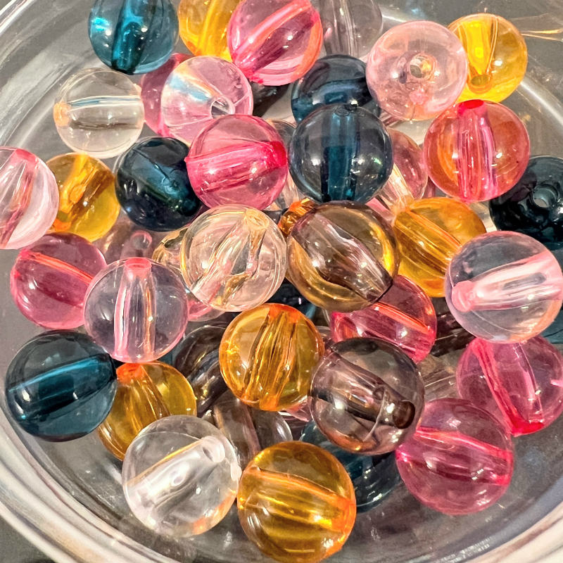 5パック分おまとめセット 【アクリルビーズ】 丸玉 約8mm 約34個 【アクリル・アクリルビーズ・ビーズ・ビーズパーツ・パーツ・アクリルパーツ・プラスチックビーズ】
