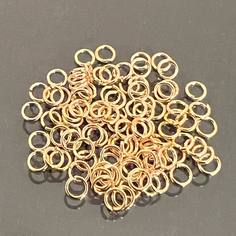 【丸カン ステンレス SUS304 18金メッキ パーツ 金具】 【カラー:ゴールド】 約2.5x0.5mm 約90個 アレルギー対応 金属アレルギー対応 ハンドメイドパーツ 手作り おすすめ