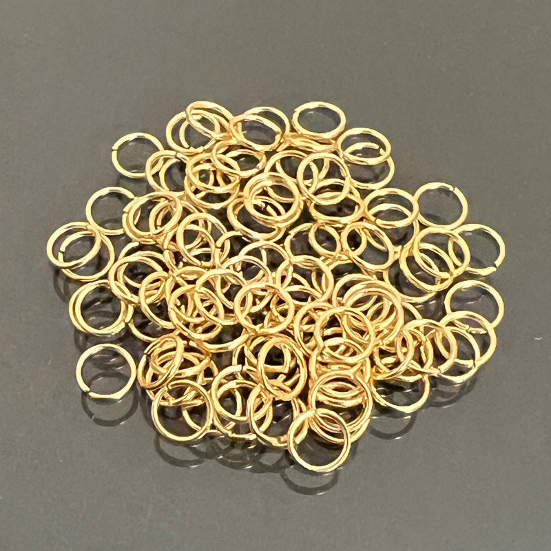 【丸カン ステンレス SUS304 18金メッキ パーツ 金具】 【カラー:ゴールド】 約4x0.5mm 約90個 アレルギー対応 金属アレルギー対応 ハンドメイドパーツ 手作り おすすめ