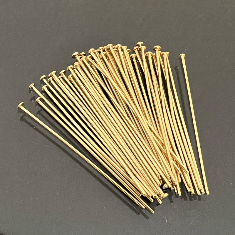 【Tピン ステンレス SUS304 18金メッキ パーツ 金具】 【カラー:ゴールド】 約30x0.6mm 約45本 アレルギー対応 金属アレルギー対応 ハンドメイドパーツ 手作り おすすめ