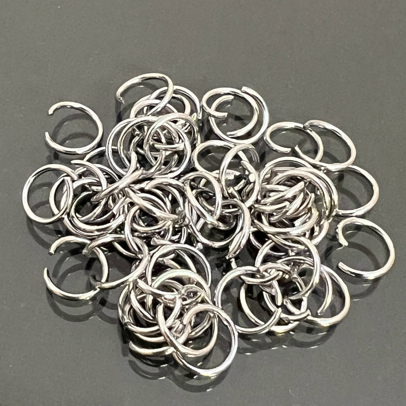 【丸カン ステンレス SUS304 パーツ 金具】 【カラー:ステンレス】 約6x0.7mm 約54個 アレルギー対応 金属アレルギー対応 ハンドメイドパーツ 手作り おすすめ