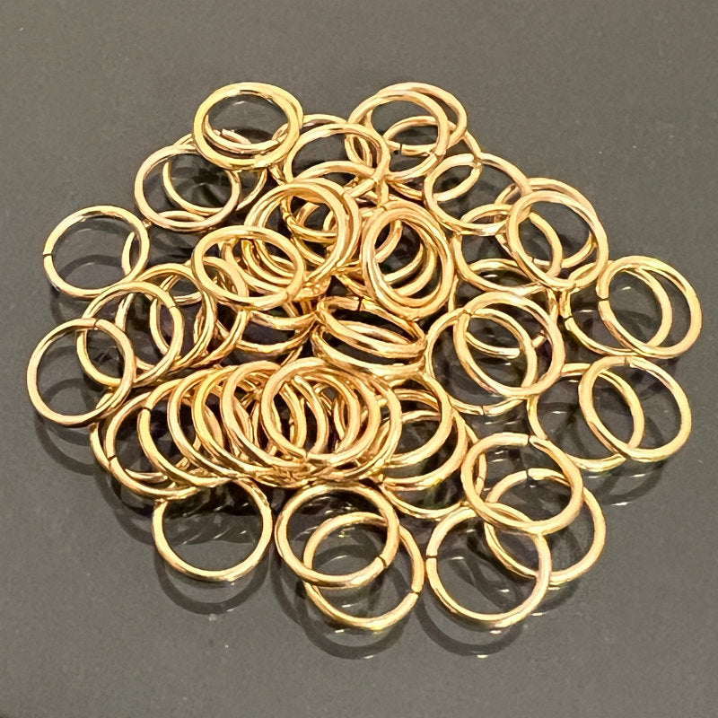 【丸カン ステンレス SUS304 18金メッキ パーツ 金具】 【カラー:ゴールド】 約6x0.7mm 約54個 アレルギー対応 金属アレルギー対応 ハンドメイドパーツ 手作り おすすめ