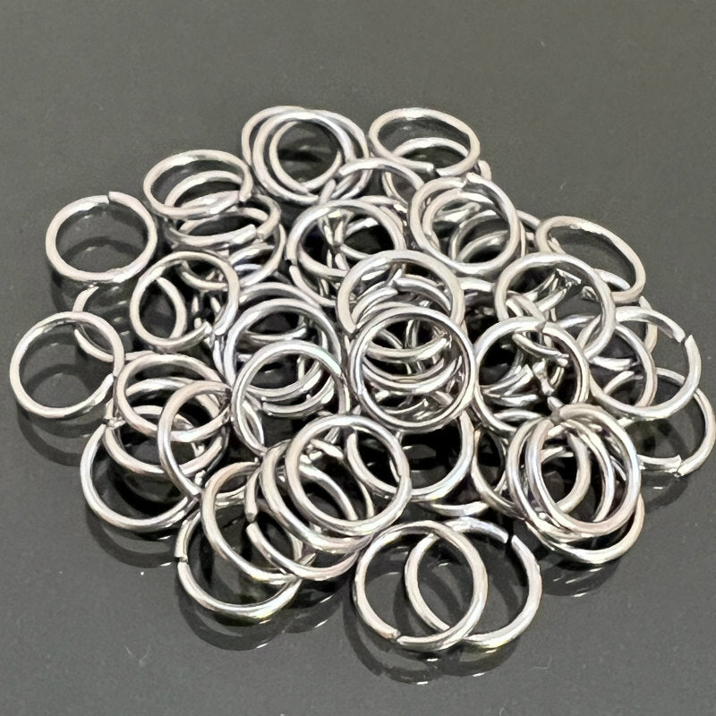 【丸カン ステンレス SUS304 パーツ 金具】 【カラー:ステンレス】 約7x0.8mm 約54個 アレルギー対応 金属アレルギー対応 ハンドメイドパーツ 手作り おすすめ