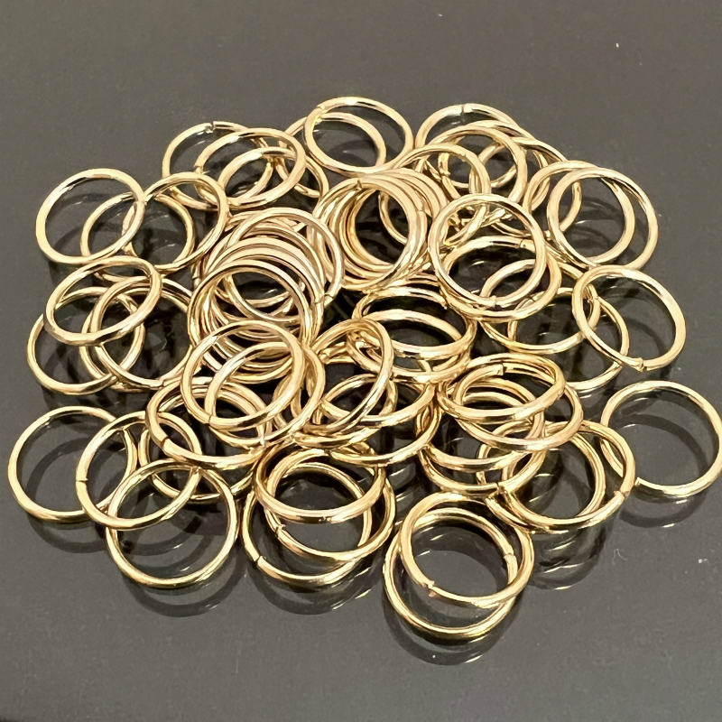 【丸カン ステンレス SUS304 18金メッキ パーツ 金具】 【カラー:ゴールド】 約8x0.8mm 約54個 アレルギー対応 金属アレルギー対応 ハンドメイドパーツ 手作り おすすめ