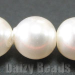 【Daizyクリスタル ビーズ パール #5810】 8mm 【ホワイト】 20ヶ