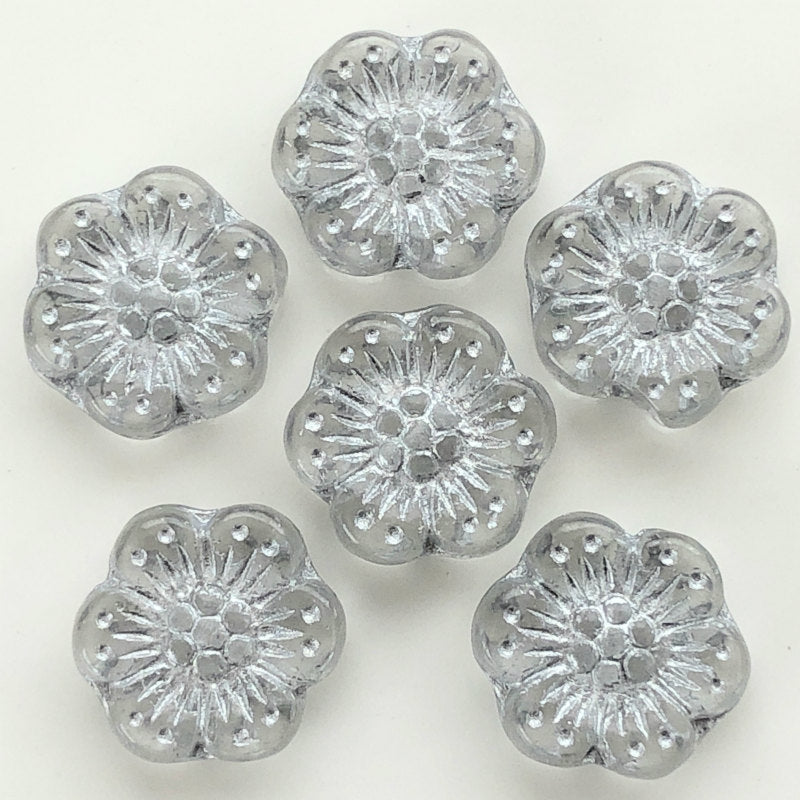 クリスタルイヤリング 花形状 アメリカ製 Brilliant Aurora 2Flowerピアス&イヤリング/Crystal | KTY