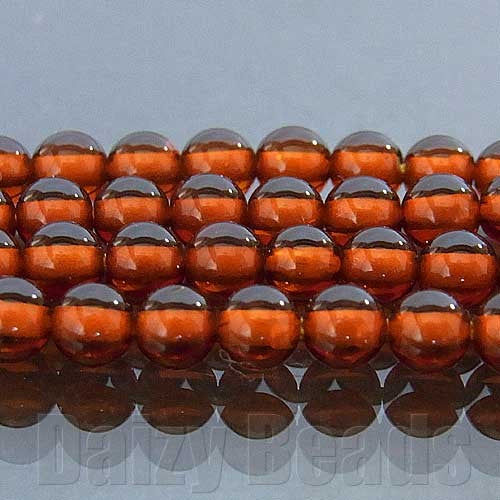 【天然石　パワーストーン　ビーズ】 【琥珀(天然/加熱)】　丸玉 2.5-3mm　１連（約38-40cm）
