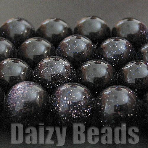 【ブルーゴールドストーン(人工)】 丸玉 約6mm １連（約35-40cm）【パワーストーン・天然石・ビーズ・天然石ビーズ・パワーストーンビーズ・パワ－スト－ン・パワ-スト-ン】
