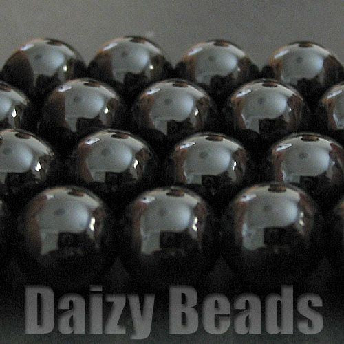 【天然石　パワーストーン　ビーズ】【ブラックオニキス(天然/染め)】 丸玉　約6mm　１連（約38-40cm）