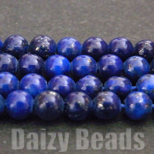 【天然石　パワーストーン　ビーズ】【ラピスラズリ(天然/染め)】　丸玉　3mm　１連（約40cm）