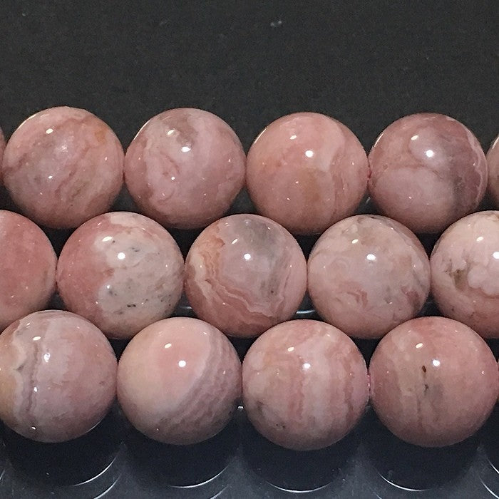 【天然石 パワーストーン ビーズ】【インカローズ(ロードクロサイト)(天然)】 丸玉 ８mm １連（約38-40cm）