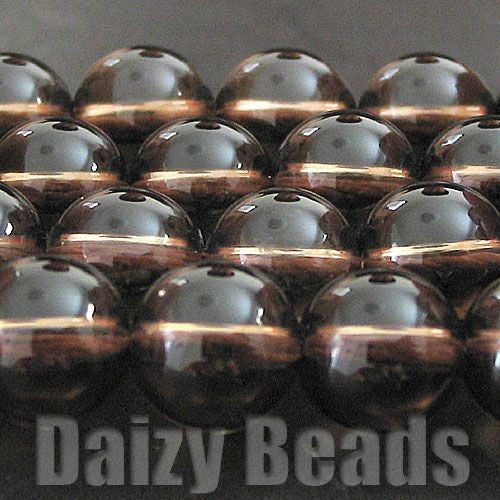 【天然石　パワーストーン　ビーズ】【スモーキークオーツ(天然/加熱)】 丸玉　６mm　１連（約４０ｃｍ）