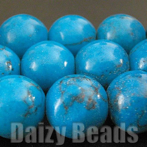 【天然石　パワーストーン　ビーズ】【ターコイズ (人工)】　丸玉　１０mm　１連（約38-40cm）