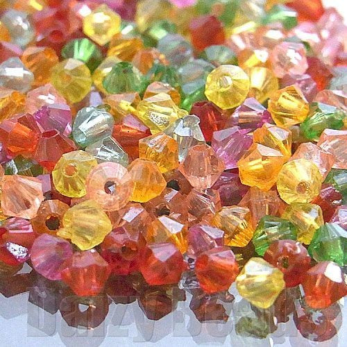 アクリルビーズ】 ソロバンカット 約3mm 約500個 【アクリル