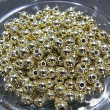 画像をギャラリービューアに読み込む, 【アクリルビーズ】 丸玉 ゴールド 約4mm 約8g（約230個） 【アクリル・アクリルビーズ・ビーズ・ビーズパーツ・パーツ・アクリルパーツ・プラスチックビーズ】
