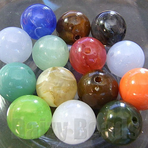 【アクリルビーズ】 天然石風ラウンド 約12mm  約12g 【アクリル・アクリルビーズ・ビーズ・ビーズパーツ・パーツ・アクリルパーツ・プラスチックビーズ】