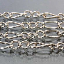 画像をギャラリービューアに読み込む, 【チェーン パーツ 金具】 【銀古美】 約3x7mm+3x4mm 太さ0.8mm 長さ1m
