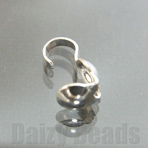 【ボールチップ パーツ 金具】 【ロジウムシルバー】 約9mm 約34個