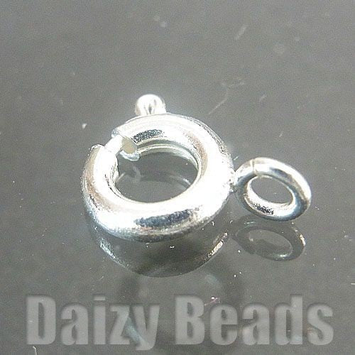 【引き輪 パーツ 金具】 【ロジウムシルバー】 約6mm 4個