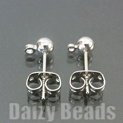 【ピアス パーツ 金具】 【銀古美】 約16x4mm 太さ約0.8mm 1セット