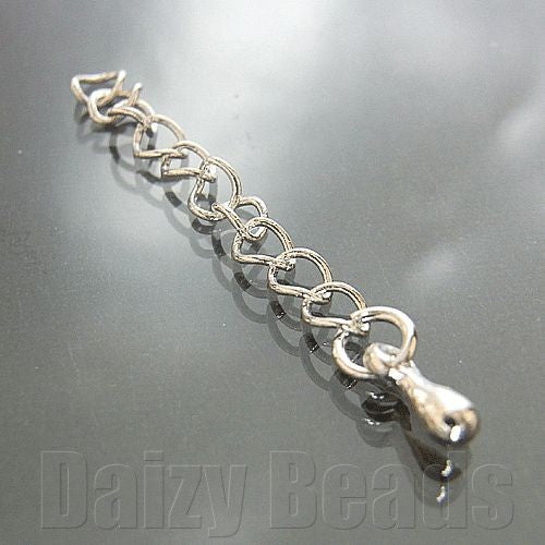 【アジャスター パーツ 金具】 【ロジウムシルバー】 長さ(約35mm) 金具(約3x6mm) 2本