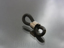 画像をギャラリービューアに読み込む, 【グラスコード金具 パーツ 金具】 【黒】 約4.2x19mm 4個
