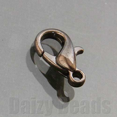 【カニカン パーツ 金具】 【ガンメタル】 約6x10mm 6個