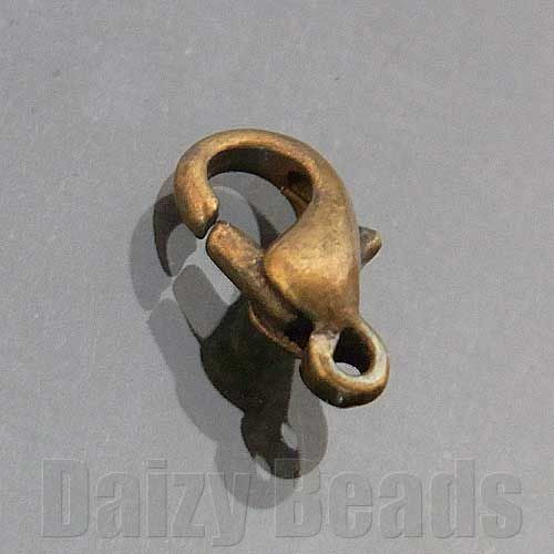 【カニカン パーツ 金具】 【金古美】 約6x10mm 6個