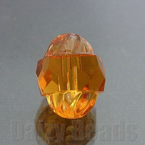 【ビンテージDaizyクリスタルビーズ】#5215(12x10mm) トパーズ 1ヶ